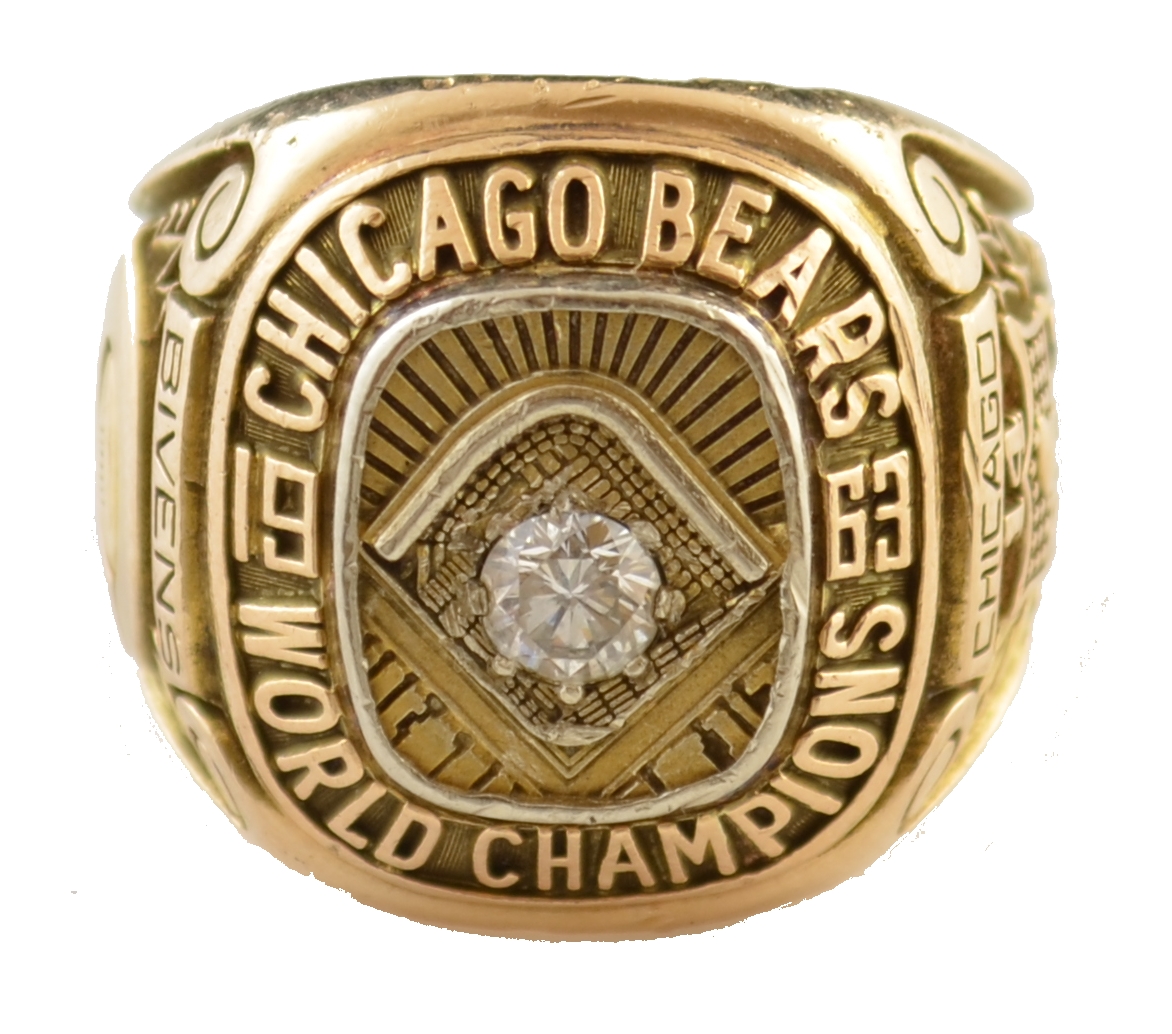 Lot Detail - 1963 Chicago Bears NFL Championship Ring Presented to HB -  Charlie Bivens