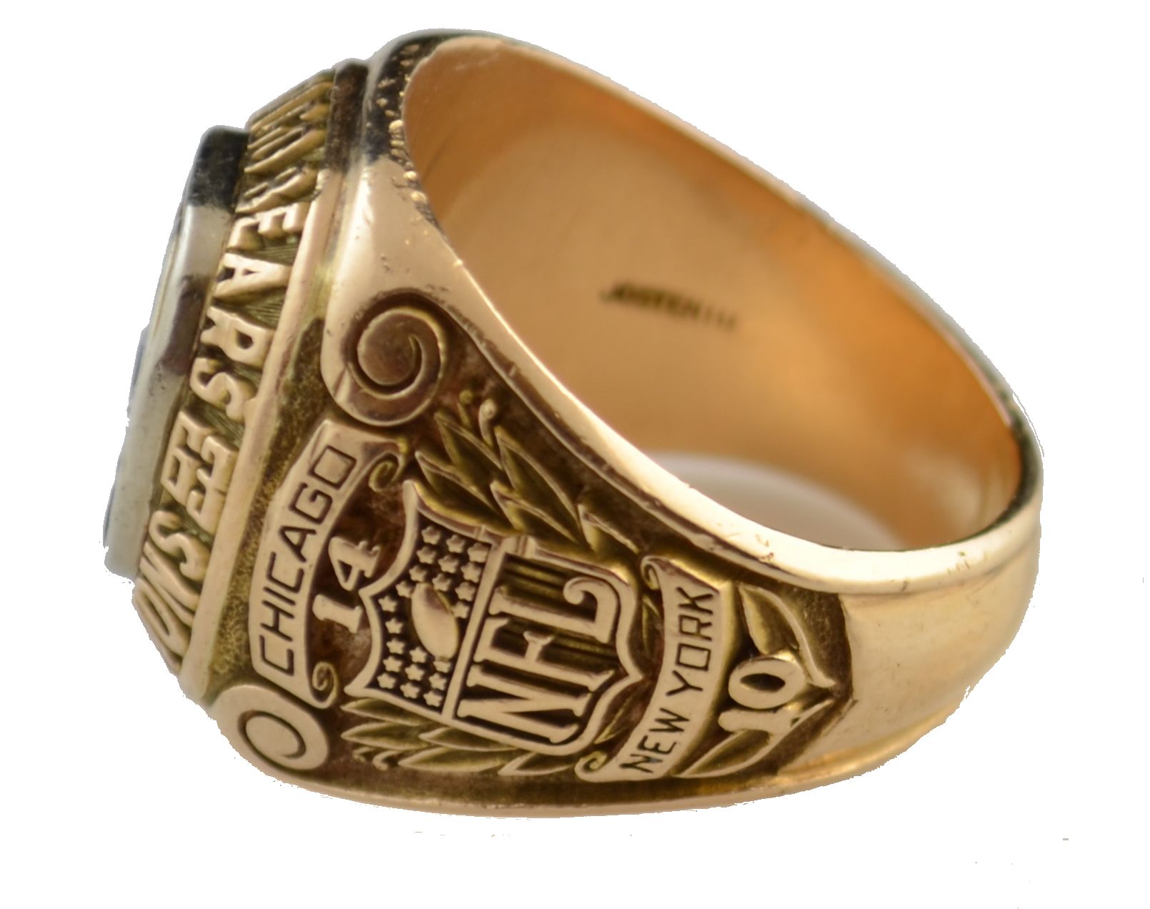 Lot Detail - 1963 Chicago Bears NFL Championship Ring Presented to HB ...