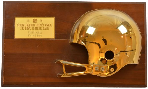 1969 Deacon Jones Pro Bowl Award – Gold Helmet Plaque