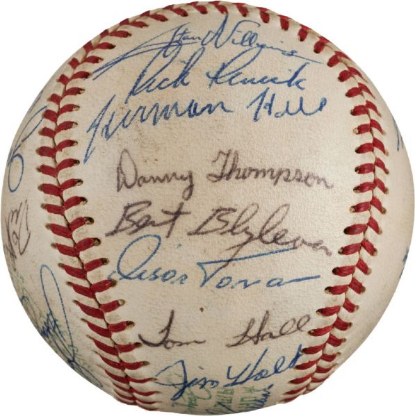 1970 Minnesota Twins team signed baseball with Herman Hill D.1970 death by shark