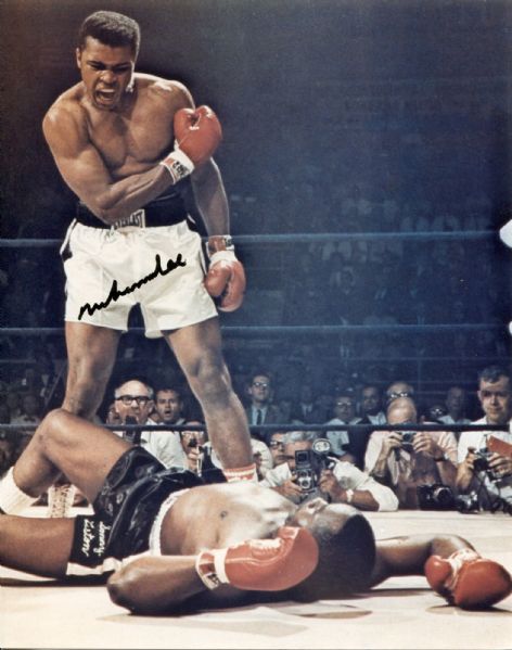 Muhammad Ali Autographed Photo vs. Sonny Liston "The Greatest" Cassius Clay