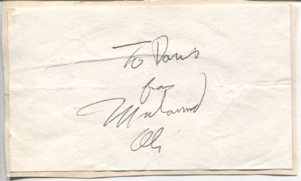 Muhammad Ali Circa 1982 Signature