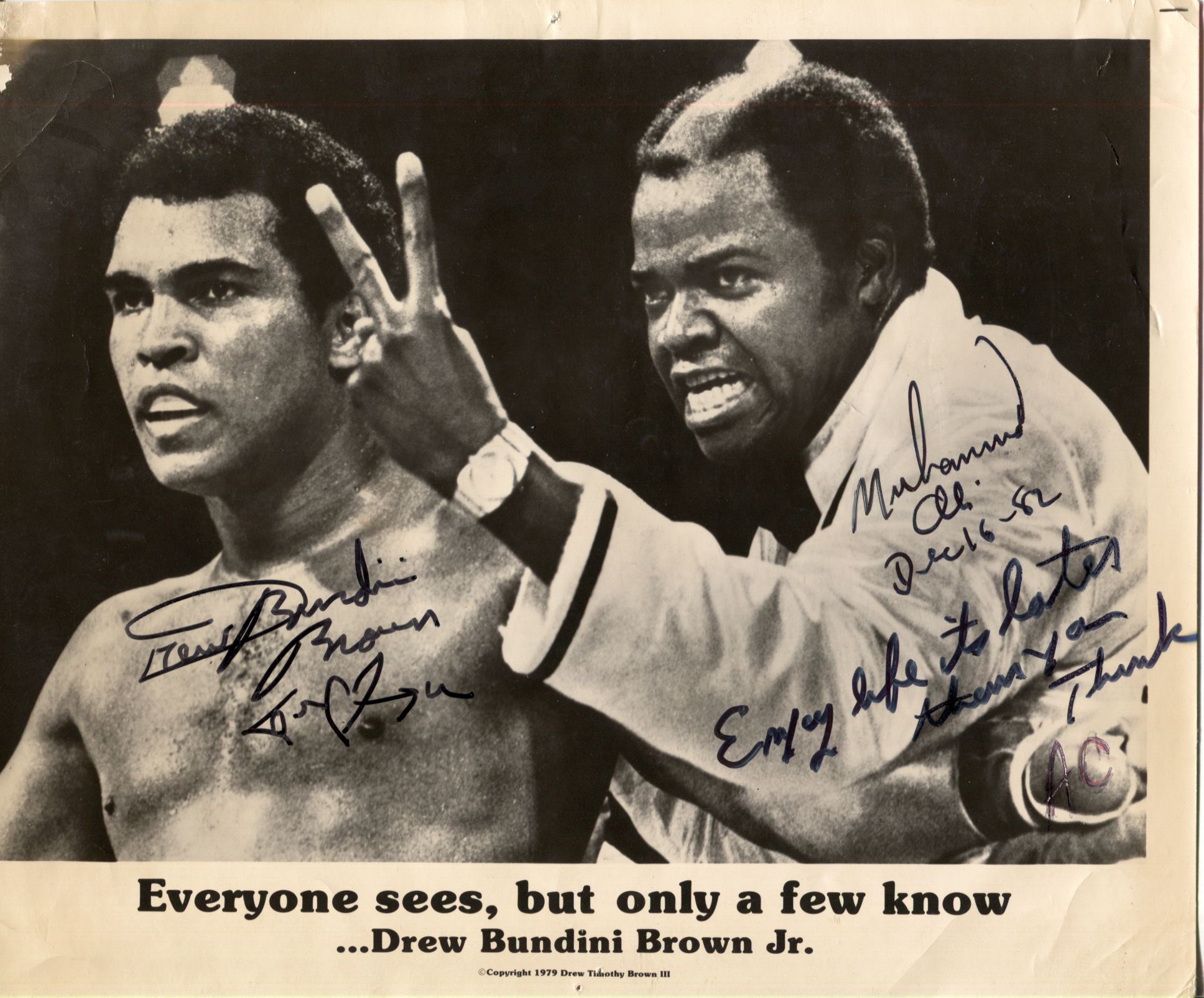 Lot Detail - Muhammad Ali & Drew Bundini Brown Jr Signed Photo