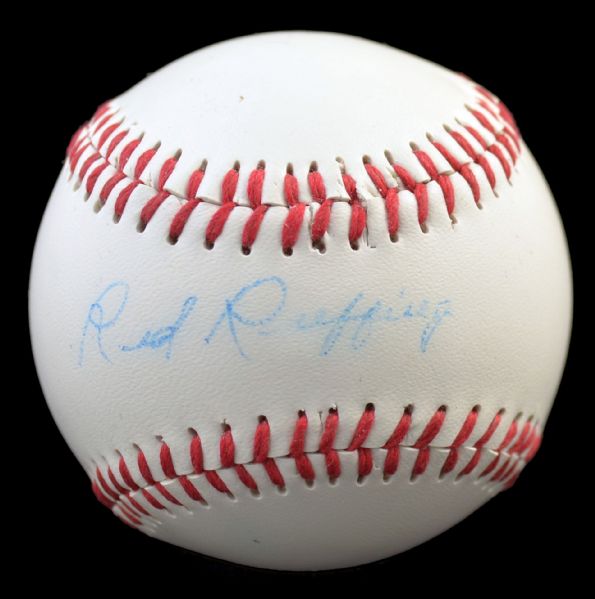 Red Ruffing Single Signed Baseball Yankees HOF D. 1986