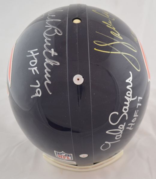 Lot Detail - Walter Payton Signed Chicago Bears Full Sized “Authentic” Football  Helmet + 2 HOFers