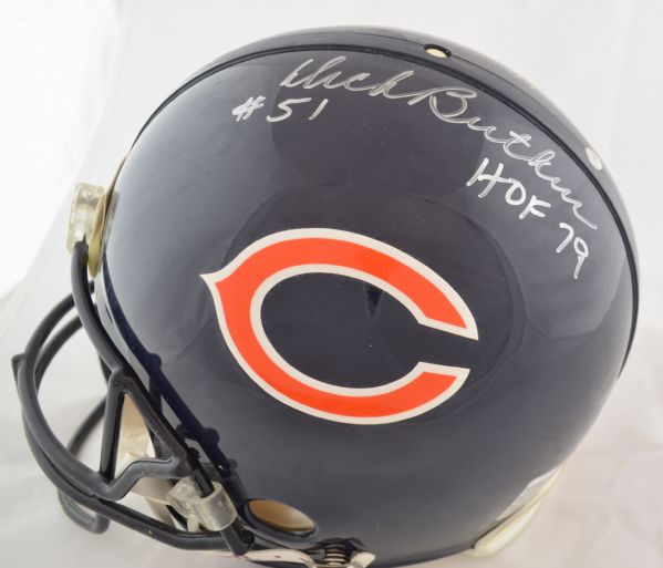 Lot Detail - Walter Payton Signed Chicago Bears Full Sized “Authentic” Football  Helmet + 2 HOFers