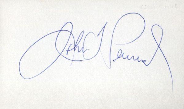 John Pennell autograph Track HOF - Olympics signed 3x5 card