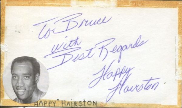  Happy Hairston D. 2001 - Signed GPC 1967 - Lakers