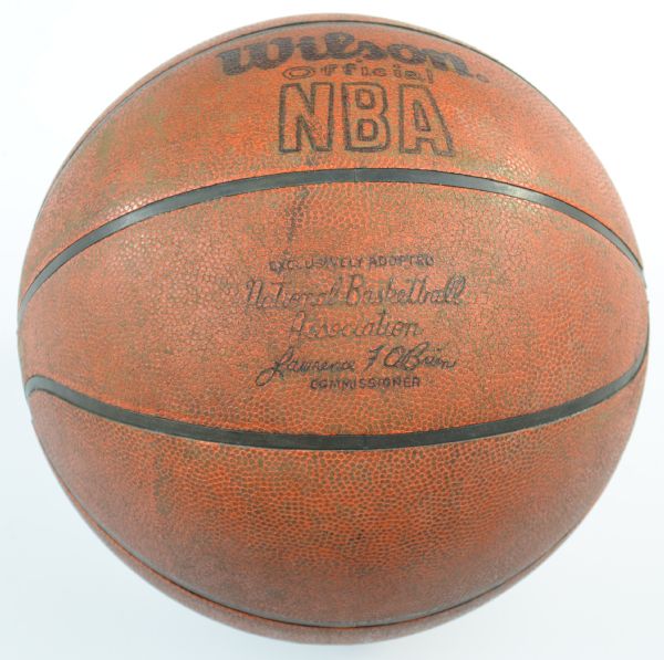 Wilson Official NBA Leather Larry Lawrence OBrien Game Basketball 1970s