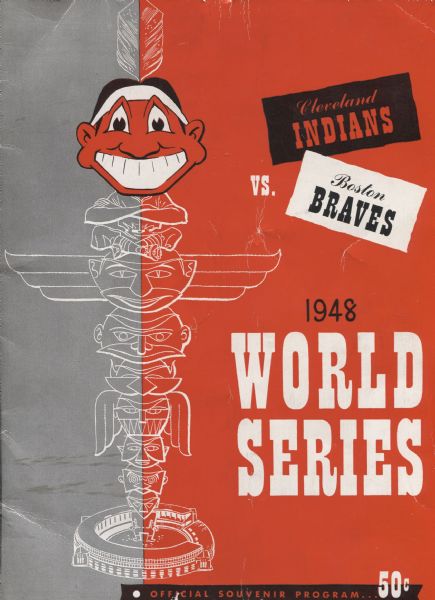 1948 World Series Program Cleveland Indians vs. Braves with 2 Tickets to Game 5 