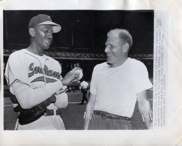 Satchel Paige & Bill Veeck – Major League Debut 1948 - HISTORIC original photo