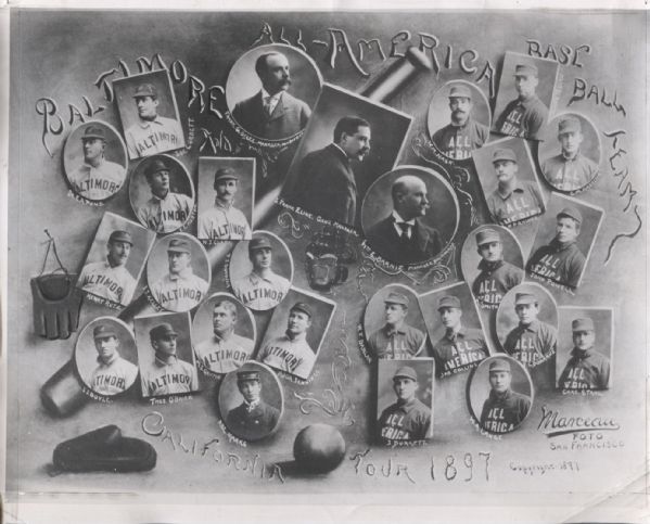 1897 Baltimore Orioles Baseball Team Composite Photo From their California Tour