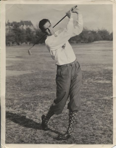 Howard Hughes Swings the Golf Club – Original Photo