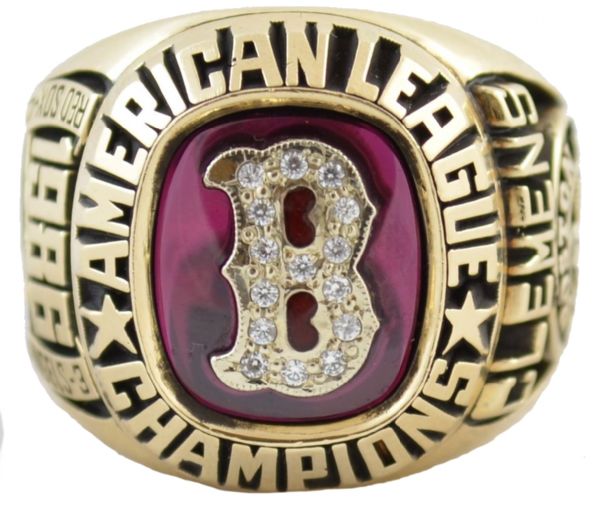 1986 Boston Red Sox American League Championship Ring – SS Roger Clemens 10K