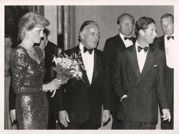 Princess Di and Charles at the World Wildlife Banquet - 1987 Original Photo 