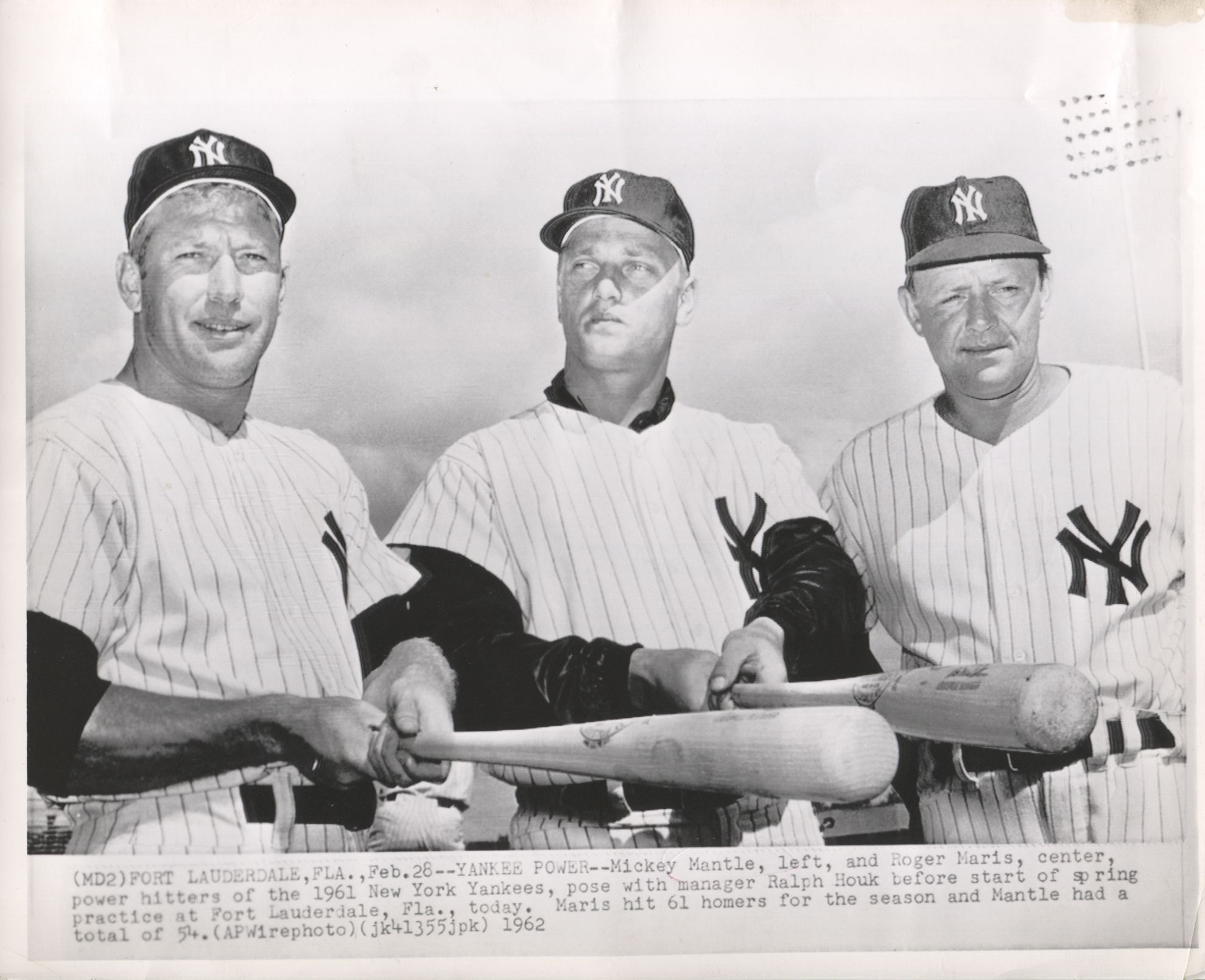 1961 Roger Maris Wire Photographs Lot Of 2. Baseball