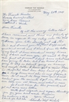 Charles Kid Nichols Ultra-Rare Signed Handwritten Letter w/ original envelope