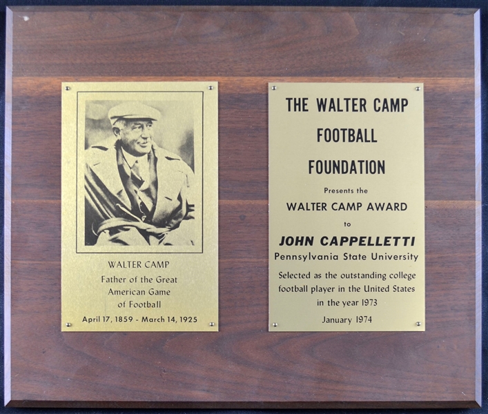 Heisman Winner – John Cappelletti – 1973 Walter Camp Award – Historic & Important