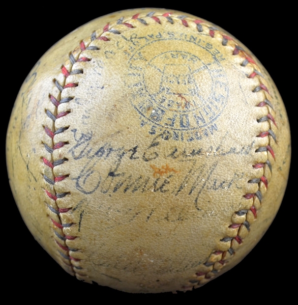 1930 World Champion Philadelphia Athletics Team Signed Baseball