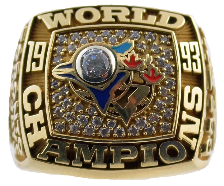 1993 Toronto Blue Jays 14k Gold World Series Championship Ring - Gaston