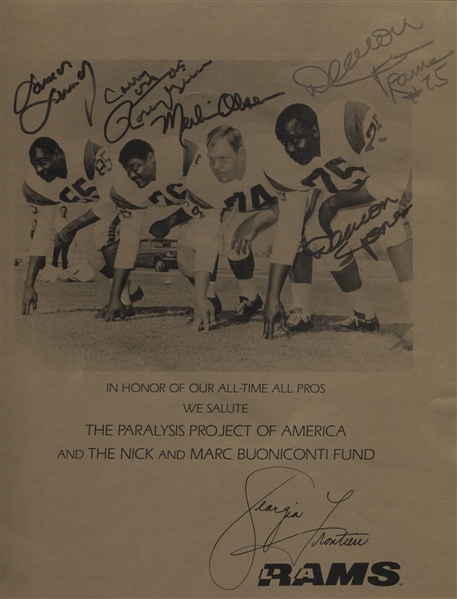 Los Angeles Rams “Fearsome Foursome” signed 8x10 photo by Deacon Jones