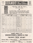 1945 Oshkosh All Stars vs Youngstown Bears Scorecard Program Press Maravich