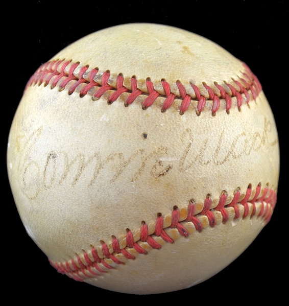 Connie Mack Single Signed Baseball D. 1956