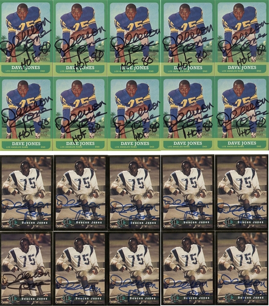 Lot of 20 Deacon Jones Signed Football Cards – Jones Estate