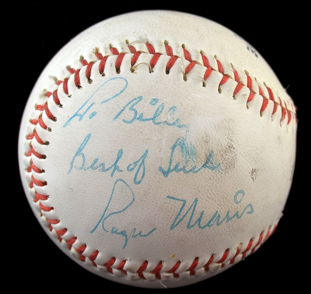 Roger Maris Single Signed Personalized Baseball - Yankees