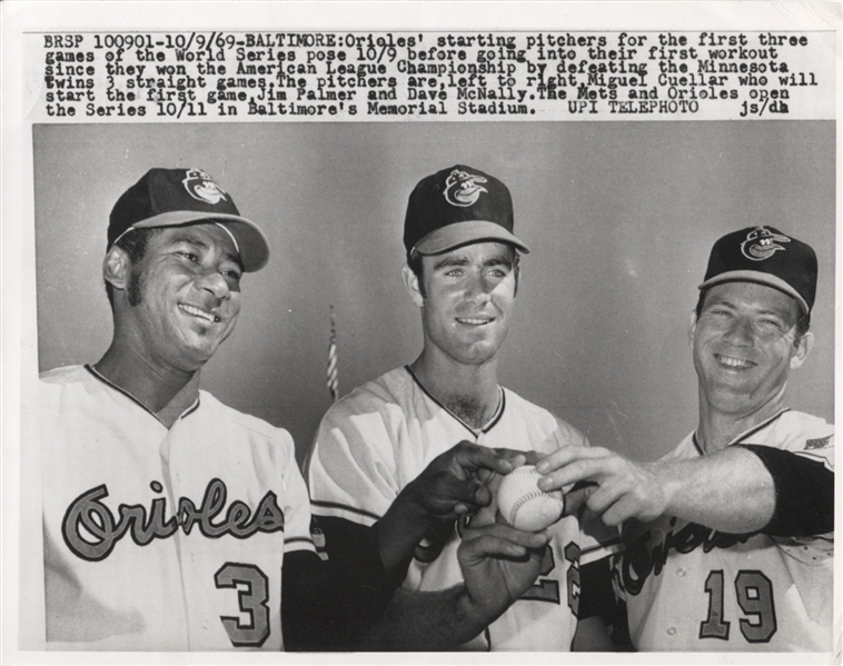 1969 Baltimore Orioles Starting World Series Pitchers Jim Palmer original photo