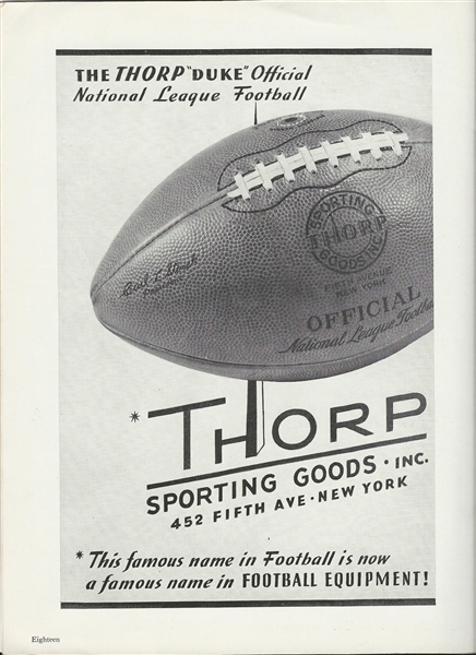 Thorp Sporting Goods - Wilson NFL Football -Bell- Comm - 1955 Detroit Lions  Game Ball