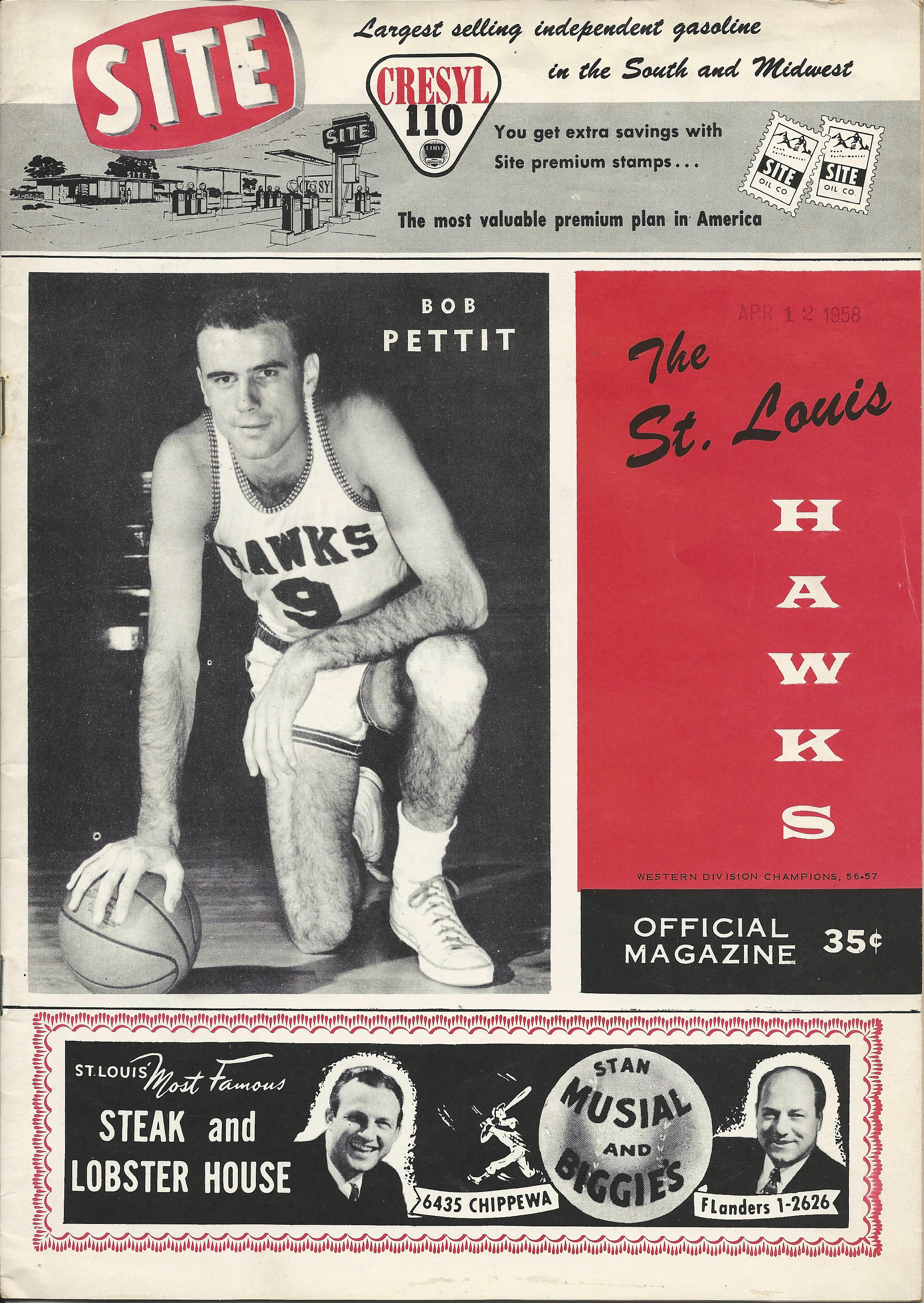 Lot Detail - 1958 ST. LOUIS HAWKS VS. BOSTON CELTICS GAME 6 NBA