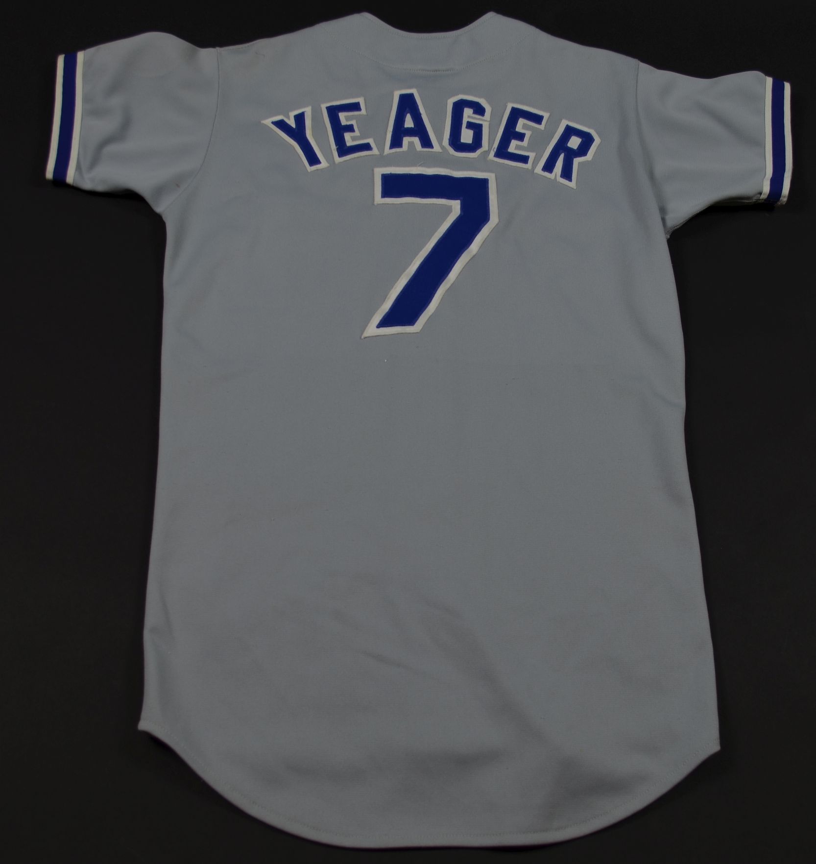 Lot Detail - 1980 Steve Yeager Game Worn Los Angeles Dodgers Road Jersey
