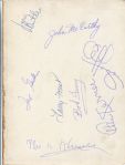 1959-1960 St Louis Hawks  Signed Album Page – Larry Foust -  Ben Kerner – Jim Butler