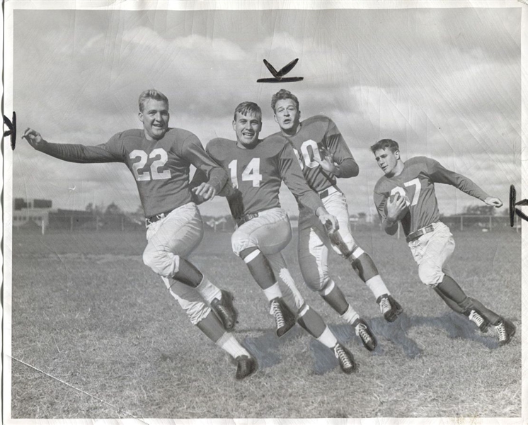 1950 Detroit Lions Backfield – Bobby Layne & Doak Walker Original Photo