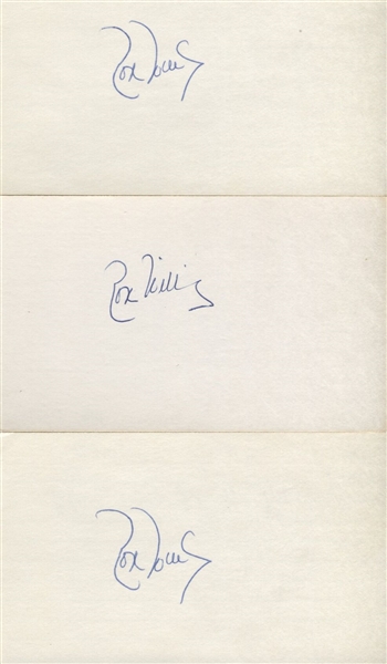 1967 – 1968 St. Louis Cardinals – Ron Willis Signed 3x5 Card Lot of 5 – SUPER RARE