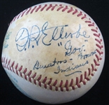 Frank Ellerbe Single Signed Baseball – Senators – Browns – Indians D. 1988