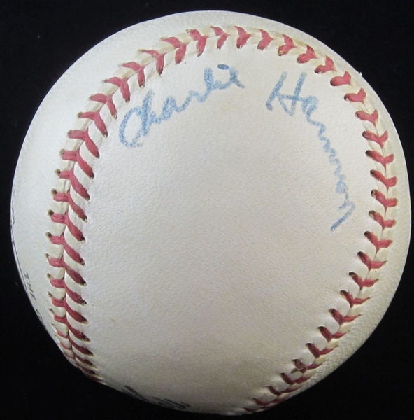 Charlie Harmon Vintage 50’s Single Signed Baseball Reds – Cardinals 1st African American