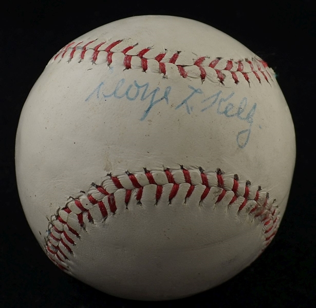 George L. Kelly Single Signed Baseball Full PSA/JSA