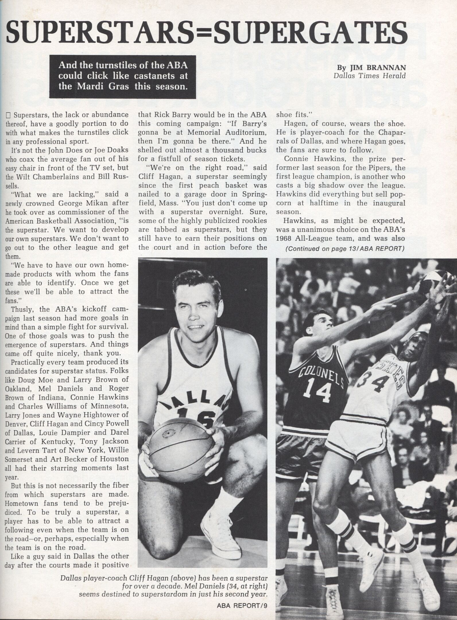 Item Detail - 1968-69 Miami Floridians vs Kentucky Colonels ABA ...