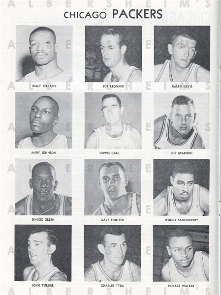 1961-62 CHICAGO PACKERS TEAM 8X10 PHOTO BASKETBALL NBA