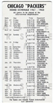 1961-62 Chicago Packers 1 Year NBA basketball team Original Schedule