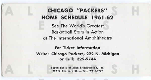 Chicago Packers 1961-62 in 2023  Allianz logo, Washington wizards