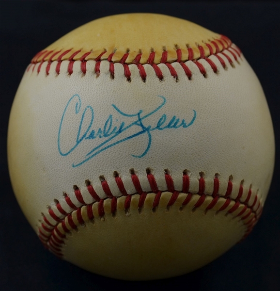 Charlie Keller Single Signed Baseball 4 X New York Yankees W.S. Champ