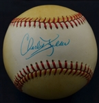 Charlie Keller Single Signed Baseball 4 X New York Yankees W.S. Champ