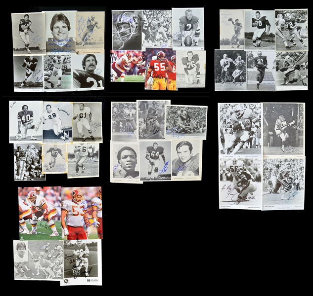 Collection of Vintage 1960s – 90s Signed NFL Football Photos (38)