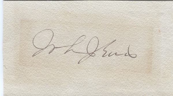 Johnny Evers Autograph Cubs HOF D. 1947 JSA LOA
