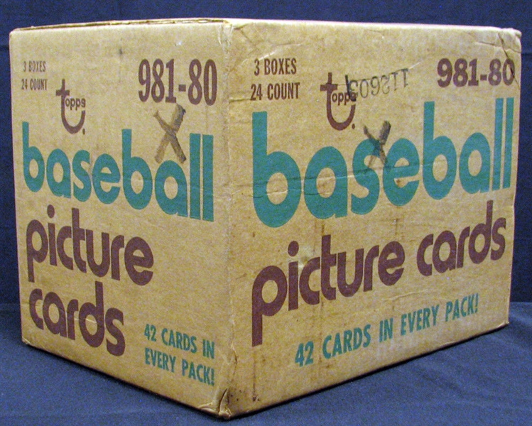 1980 Topps Baseball Unopened Sealed 3-Box Rack Case BBCE Rickey Henderson RC