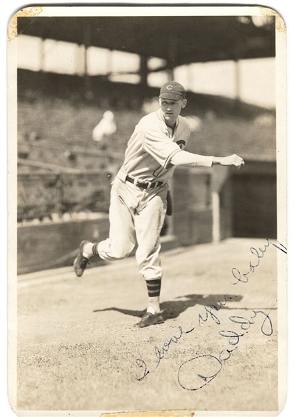 Lon Warneke signed George Burke 1930’s Original Photo Chicago Cubs D. 1976