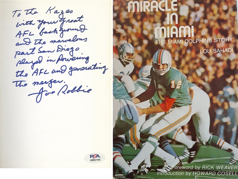 Joe Robbie Miami Dolphins Founder Original Owner Signed AUTO Book PSA/DNA COA